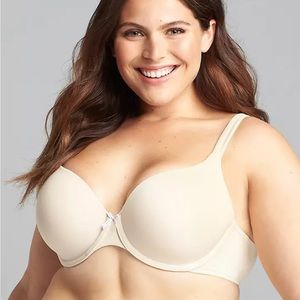 Lane Bryant Cacique Cotton Lightly Lined T-shirt Bra - 38C Beige